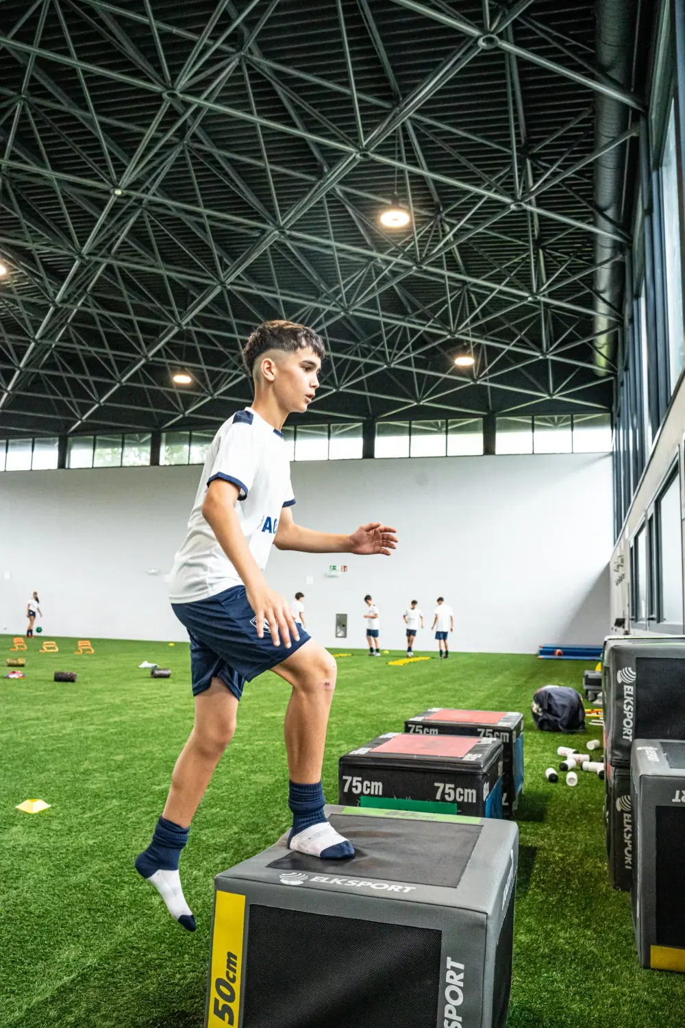 Entrenamiento bajo techo en el pabellón cubierto de Lezama