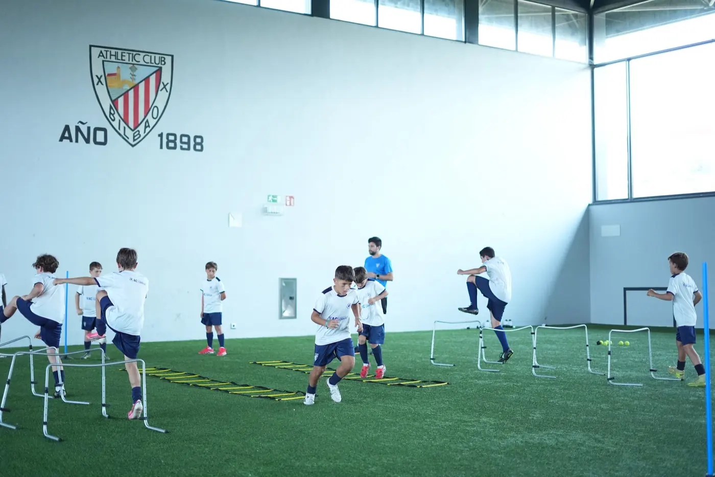 Circuito de velocidad y agilidad de AC Campus PRO en el pabellón de Lezama