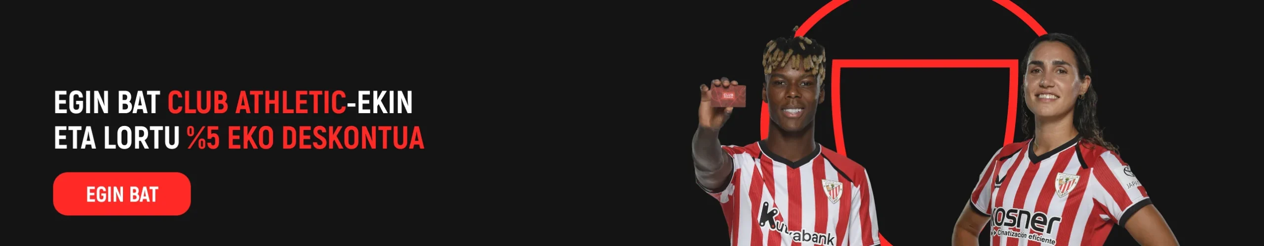 Egin bat Club Athletic-ekin eta lortu %5eko deskontua izena ematean